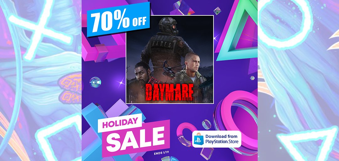 InvaderDevs's tweet photo. If you think your PlayStation 4 library doesn't contain enough spookiness, it's a great moment to fix that

Get #daymare1998 with 70% OFF clicking the link below and prepare to enjoy your Christmas... keeping all the lights on
https://t.co/FySlZOFna0

#FearThe90s #invaderdev #PS4 https://t.co/jeBQ0WzNX8