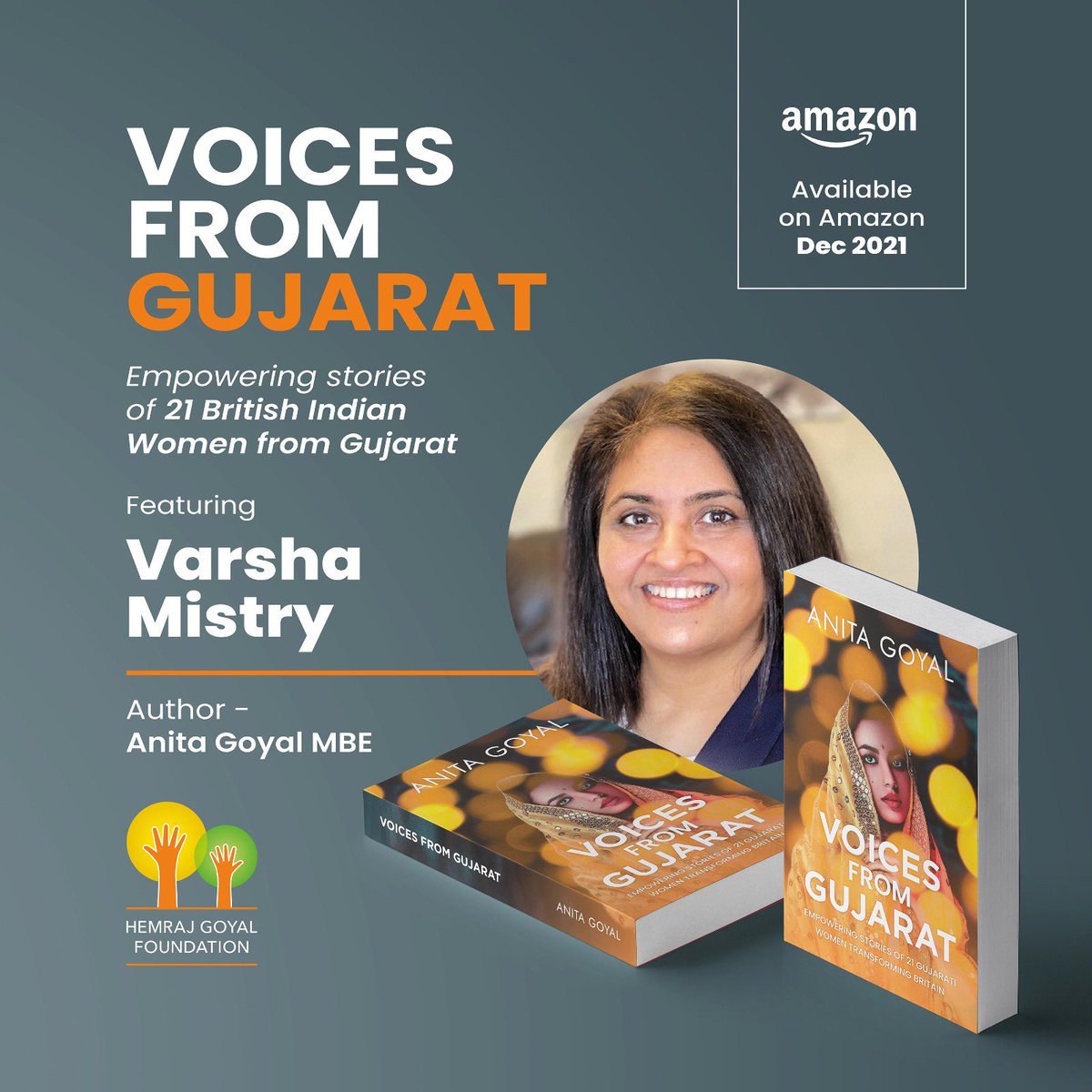 Varsha111's tweet photo. Author Anita Goyal - benefitting education for underprivileged girls. Voices From Gujarat: Empowering stories of 21 Gujarati women transforming Britain https://t.co/QmXFyb3SNA https://t.co/qbRHB9gol0