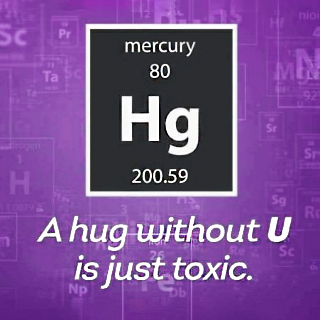 A Hug Without U Is Just Toxic Funny Chemical Element by Noirty Designs