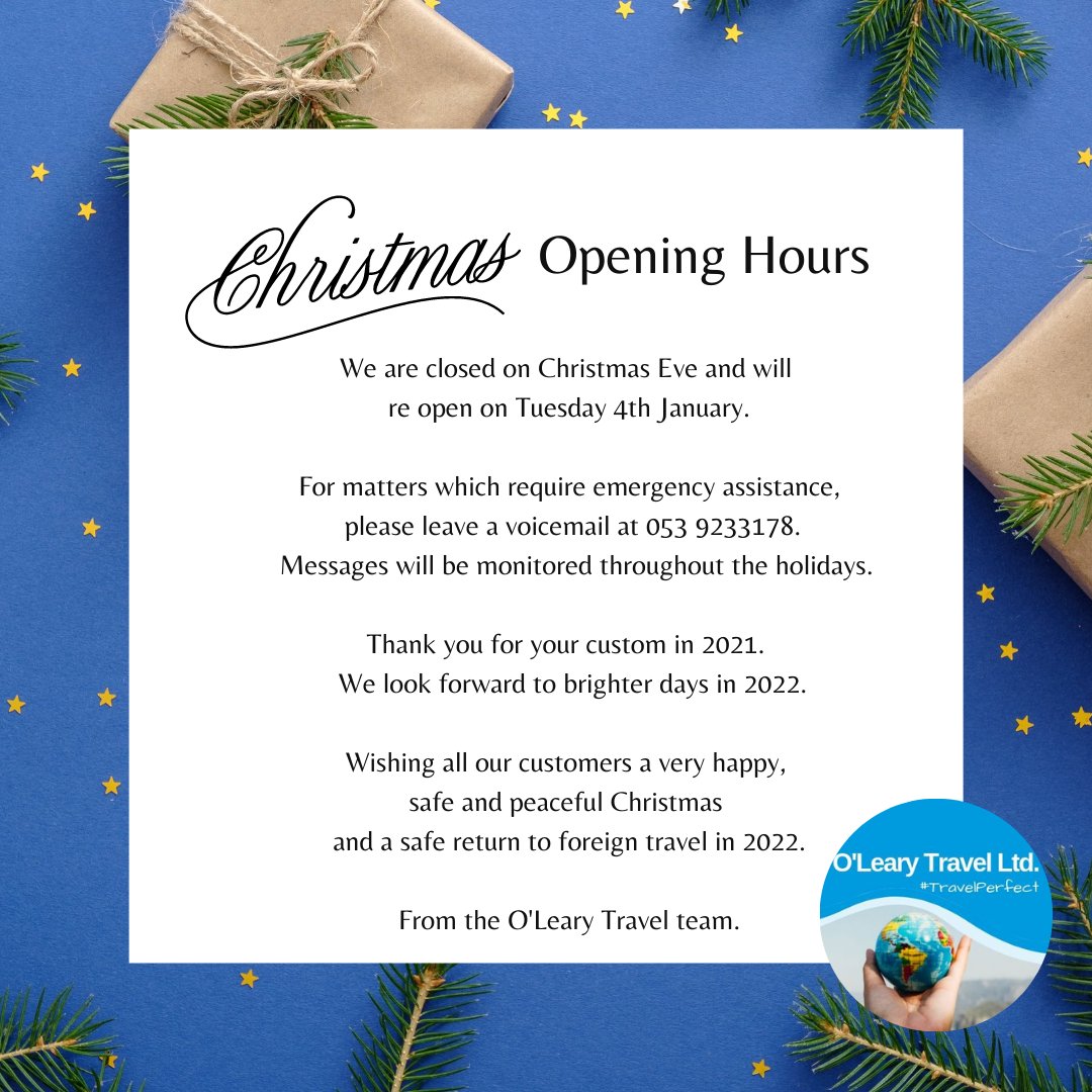 #Christmas #Openinghours #travelperfect