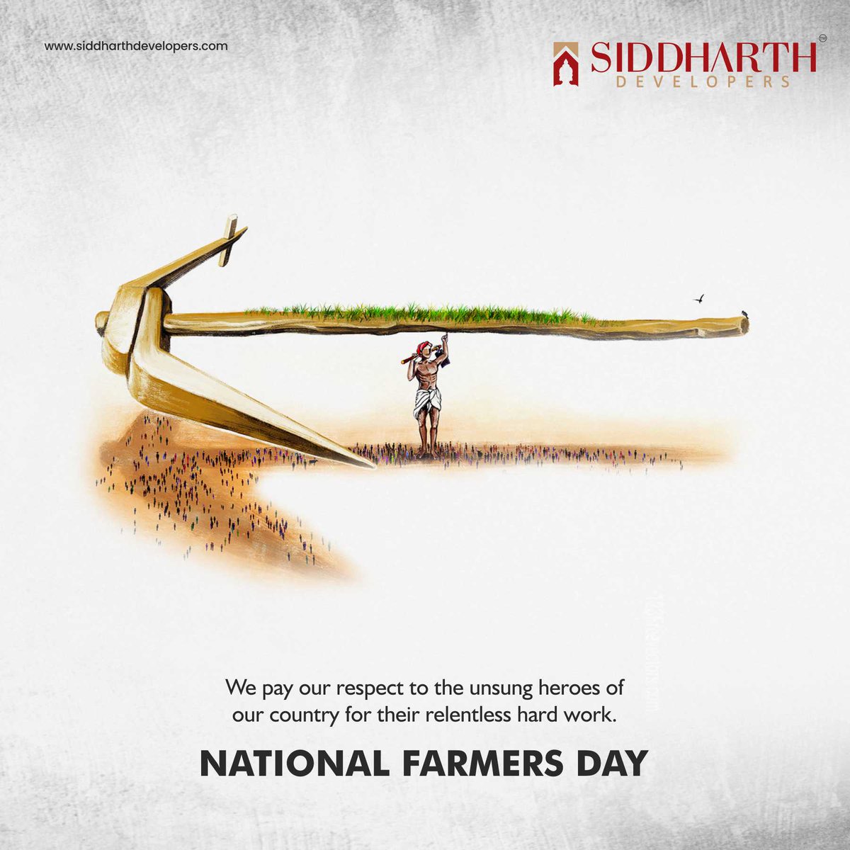 siddharthdevhyd's tweet image. A profession that serves the entire Nation &amp;amp; brings food to their plates. Dedicated to the noblest and hardworking farmers of India.

Wishing every farmer a very Happy #KisanDiwas2021.

#JaiKisan #BackboneofIndia #Respect #SiddharthDevelopers