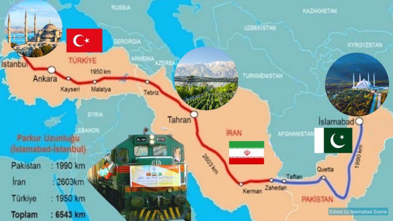 Pakistan, İran ve Türkiye arasında gerçekleştirilen "İslamabad-Tahran-İstanbul Yük Treni Projesi" İslamabad’dan dün hareket eden trenle yeniden başladı.