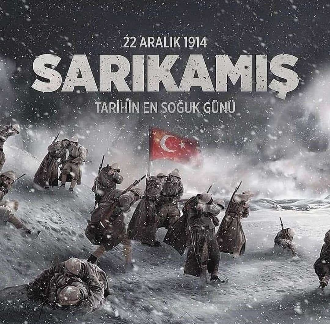 #Sarıkamış'ta 107 yıl önce, istiklâl ve istikbâl uğruna   hiçbir tereddüt göstermeden bu topraklar için canını vermekten çekinmeyen Sarıkamış kahramanlarımızın destanlaşan mücadelelerini saygıyla anıyor, bütün Şehitlerimizi rahmetle yad ediyorum. Bu vatan size minnetdardır.