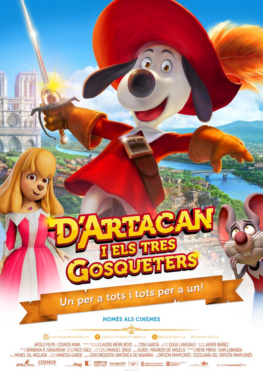 audiovisual_cat's tweet image. 📢 Ei! "D'Artacan i els tres gosqueters" disponible en català a @NetflixES!  
Un per a tots i tots per a un!