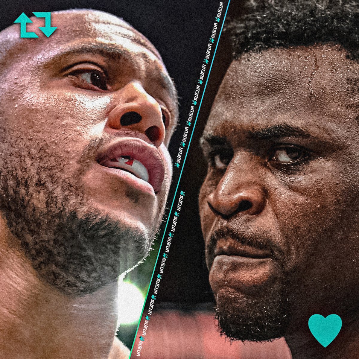 LaSueur_off's tweet photo. Pile un mois avant l’#UFC270 ! 💥

Faites votre choix dès maintenant. 

🔁 Ciryl Gane 
❤️ Francis Ngannou https://t.co/x0tSQWsknk