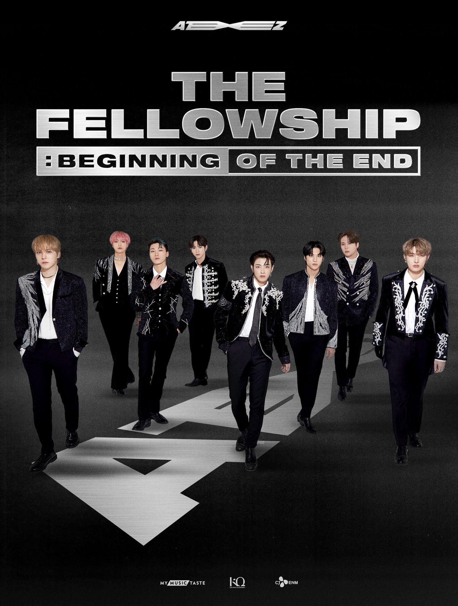 ATEEZ 'Fellowship Tour Euro' (Black) Zip Up Hoodie Ã‚Â