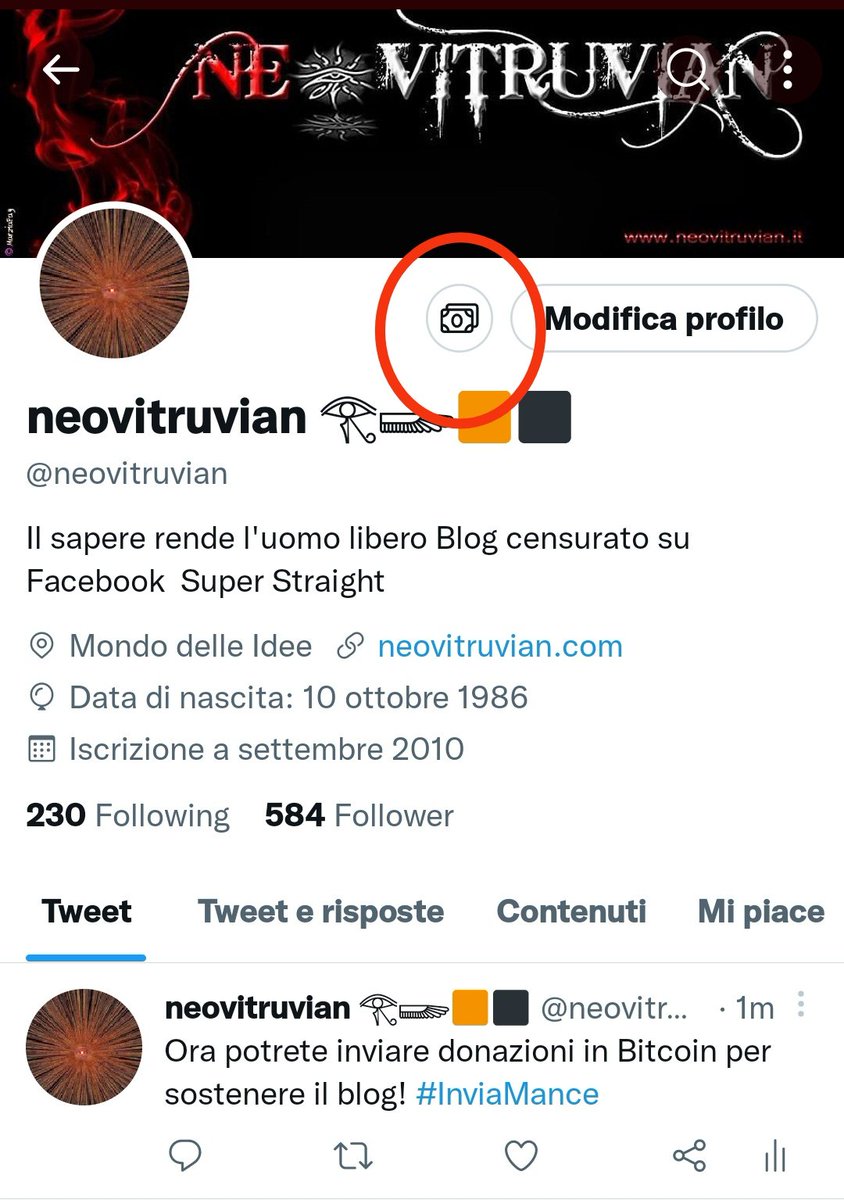 neovitruvian's tweet photo. Ora potrete inviare donazioni in Bitcoin per sostenere il blog! #InviaMance https://t.co/RHnqKTiSNH