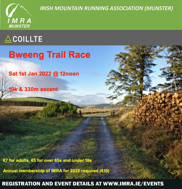 runningincork's tweet photo. The IMRA are starting off 2022 with a 10k trail race near Bweeng on New Years Day... https://t.co/HBOdZIVS93 #bweeng https://t.co/vT411n082i