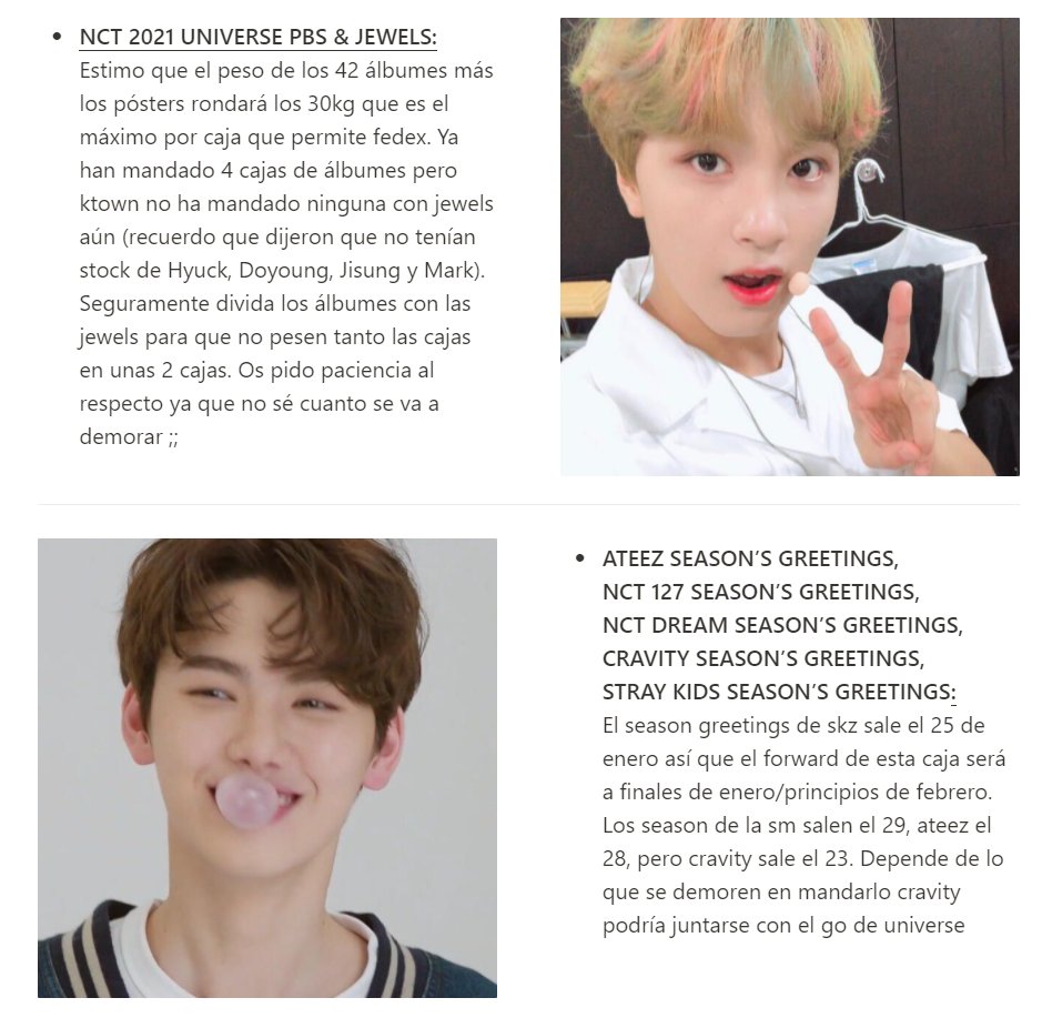softdnyl's tweet photo. #softdnylupdates - SAN 🍓
GOs incluidos en esta update:
MERCARI #8
+
SKZ Christmas Evel
+
TXT BOY PCS, TXT Holiday Special Box
+
NCT 2021 UNIVERSE PBS & JEWELS
+
SEASON’S GREETINGS de TXT, SVT, ENHYPEN, BTS, ATEEZ, NCT 127, NCT DREAM, CRAVITY, STRAY KIDS https://t.co/WCHLe3U2Qa