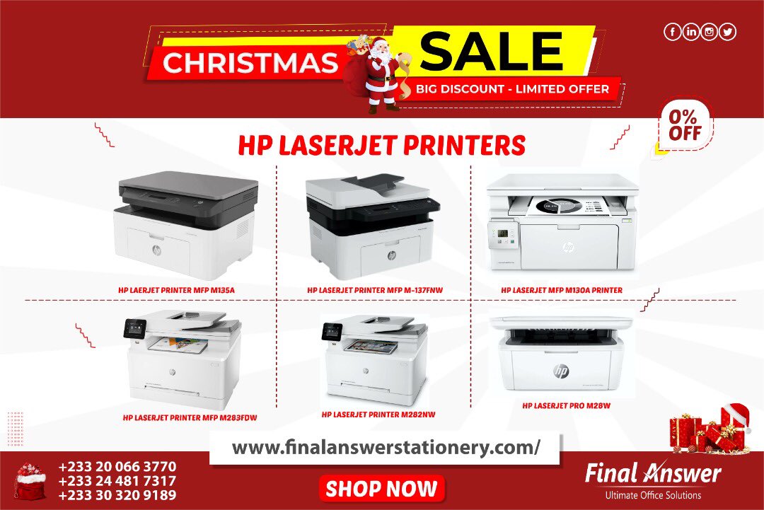 FinalStationery's tweet photo. Buy the best HP LaserJet  Multi-Function Printers #online via https://t.co/dW0Bnqod2V at the best price and have it delivered right to your doorstep.

Designed for efficiency
Print, scan, and copy with HP’s LaserJet printers designed to fit into tight workspaces. https://t.co/PHtPMttYlp