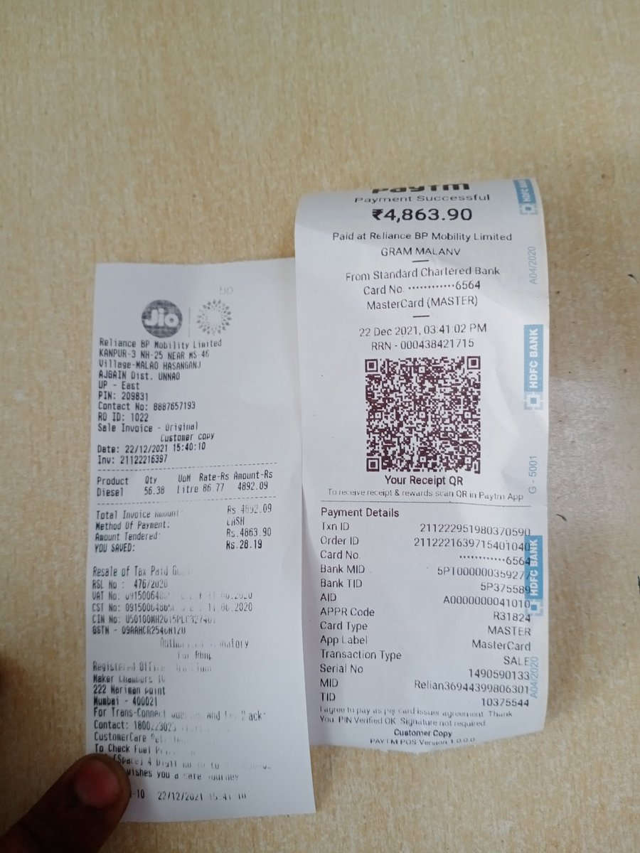 AkkiBhatnagar86's tweet photo. 56 liter diesel filled in 50 liter tank and 6 liter diesel was already in the tank. https://t.co/2NDWMgZsfG
