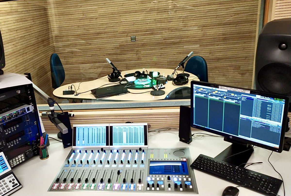aeq_es's tweet photo. The new IB3 Radio production center in Ibiza is equipped with the digital audio console #AEQAtrium, talk-show system #SystelIP, automation system #AudioPlus and signaling box, #Studiobox.

📍Ibiza, Spain. https://t.co/EmzulYvpuU
