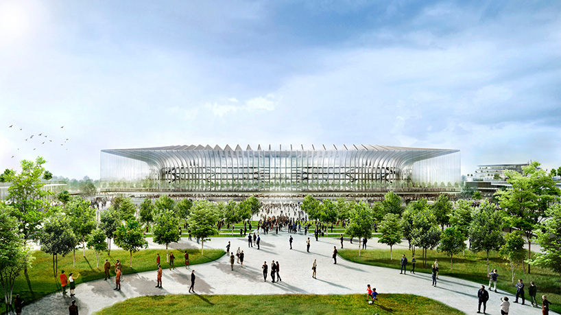 designboom's tweet photo. as the new homes for AC and inter milan, @Populous  designs a football cathedral to replace milan's san siro stadium https://t.co/jgBzK5dlEu https://t.co/lDhh0xcPc5
