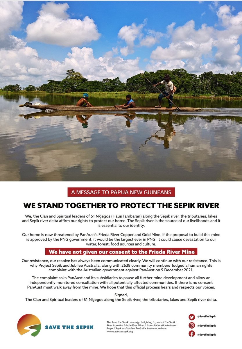 A message to Papua New Guineans from the clan and spiritual leaders of 51 Haus Tambarans along the Sepik river.