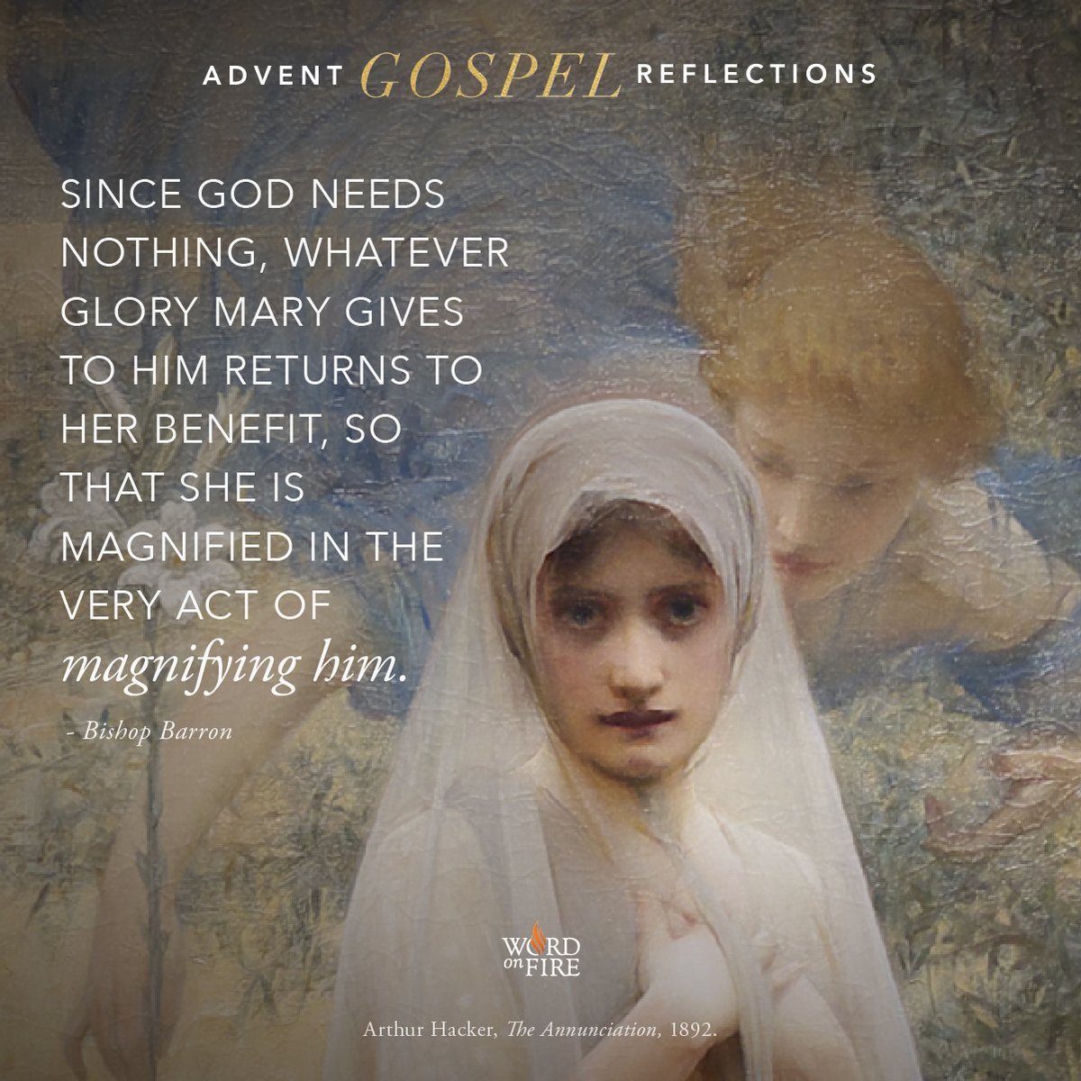 BishopBarron's tweet photo. Friends, in today’s Gospel, we hear the Magnificat—Mary’s great hymn of praise to Yahweh.

The hymn commences with the simple declaration, “My soul proclaims the greatness of the Lord.”

Read the full reflection at https://t.co/KA0a2OoycF https://t.co/vxA4AxlrH3
