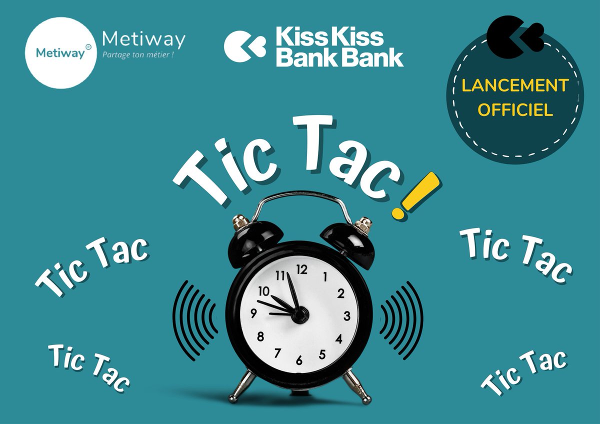 metiway's tweet photo. J-... avant le lancement officiel de notre campagne de financement collaboratif sur @Kissbankers
Un peu de patience encore quelques jours de suspens.. ou pas ! 
Pour être informé en avant-première du lancement officiel de notre campagne #KKBB c’est par ici https://t.co/DVbGipa91z https://t.co/fVXW8zsNOe
