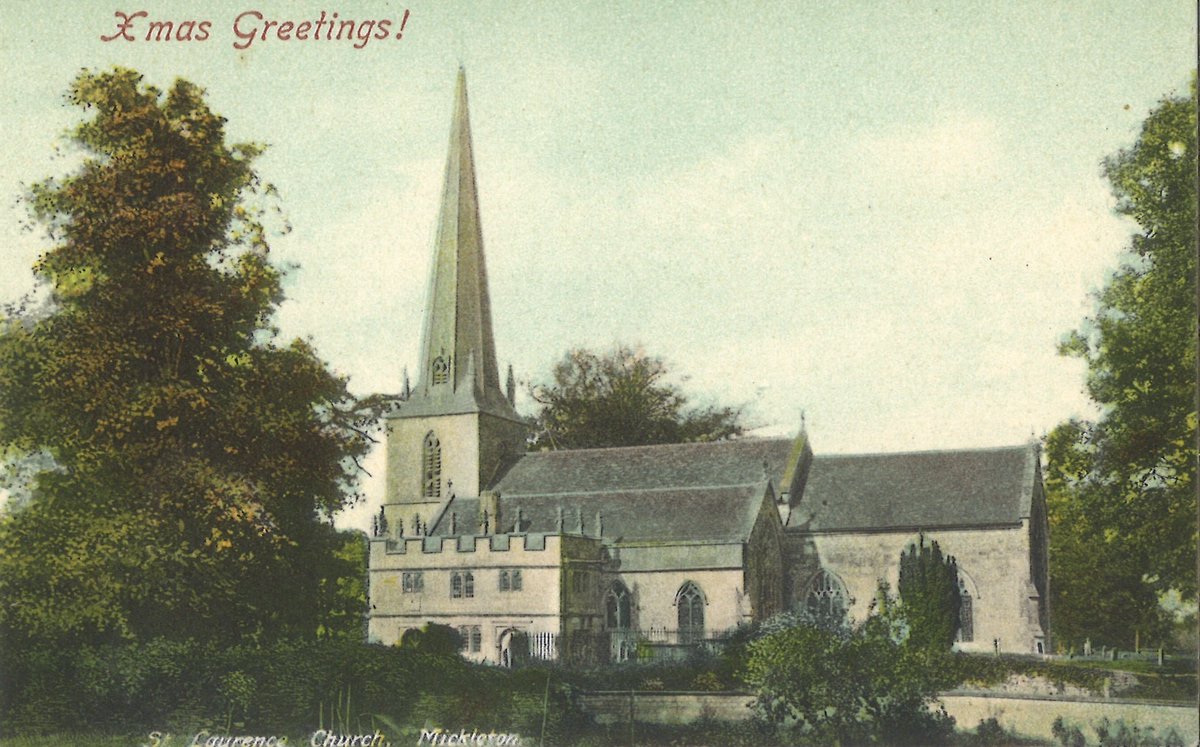 Day 22 takes us to the parish of Mickleton. Here is a Christmas postcard of St Laurence Church, although we are not sure on the date. 

Reference: P216/CW/3/30