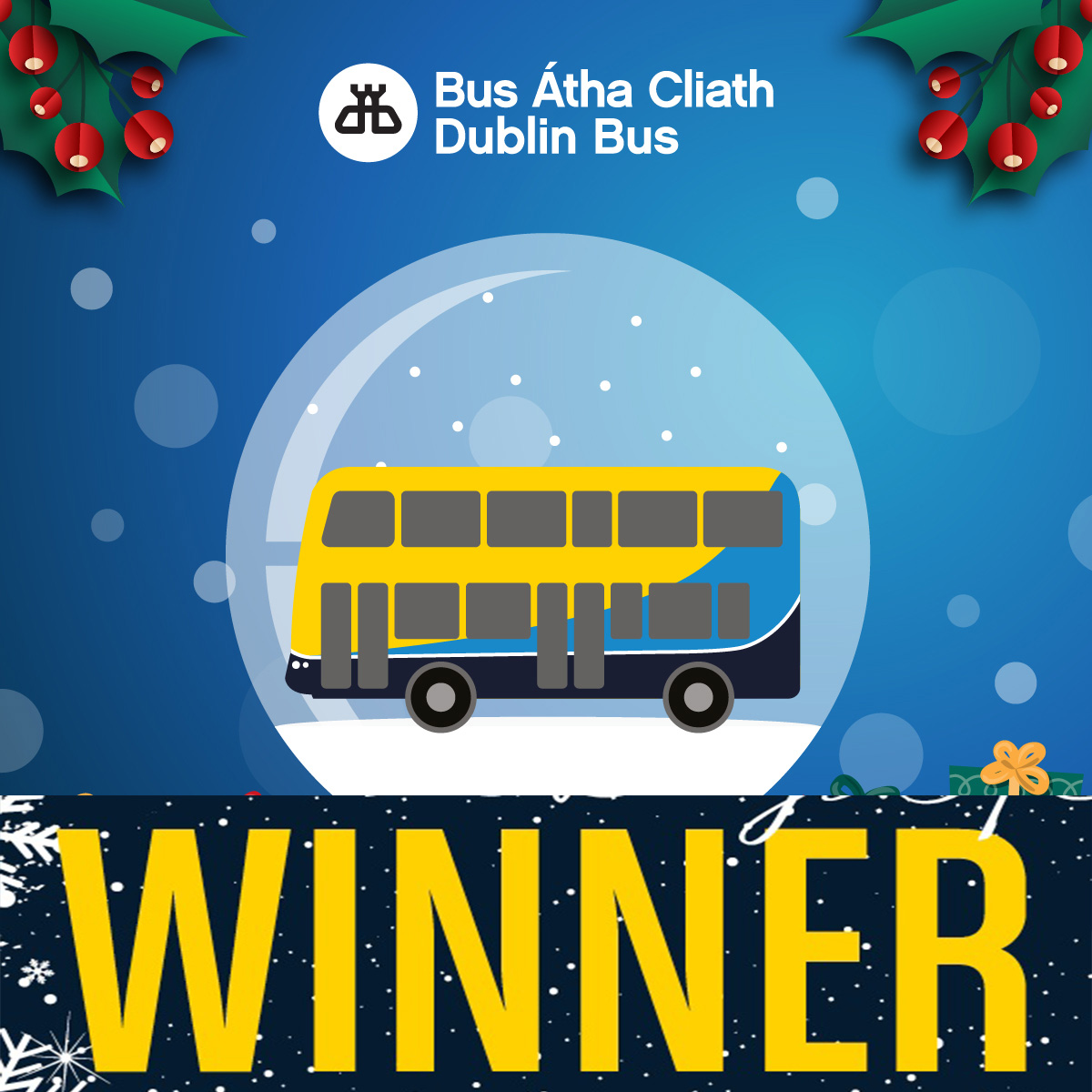 dublinbusnews's tweet photo. Congrats to @eamons85 and @RachelDownes15 you are our #winners of our #DBChristmas Competition. We will DM you with the details on how to claim your prize. Happy Christmas! https://t.co/1QtBRkhhyI