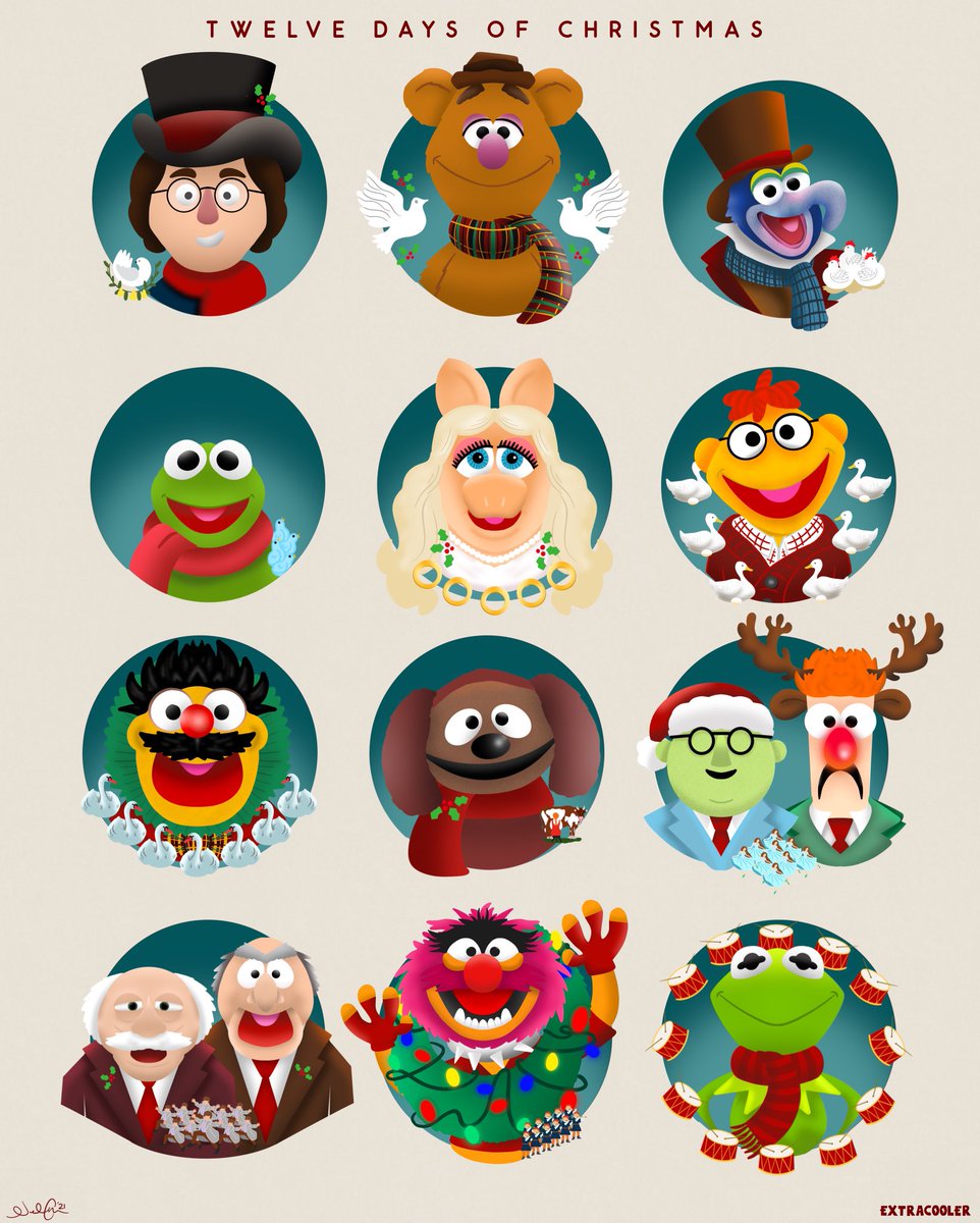 Everyone’s favorite version of “Twelve Days of Christmas”. No disrespect to Beauregard, but I had to find a way to get Animal in here. #muppets #Christmas