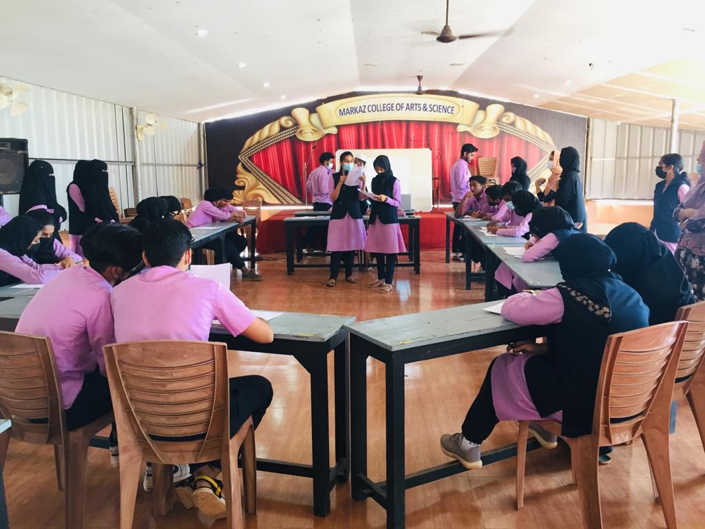 Quiz competition conducted as part of the National Mathematics Day organized by Dept.Of Chemistry, MCAS. Happy Mathematics Day