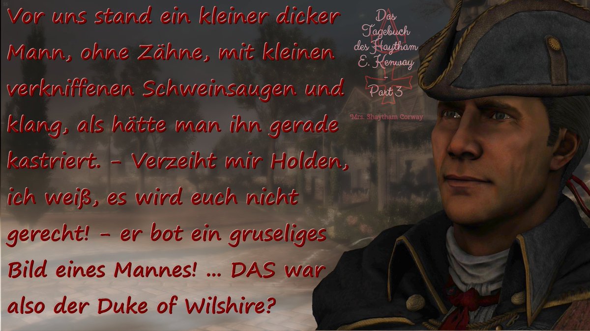 Mrs_H_E_Kenway's tweet photo. 1/4
Willkommen zurück an diesem frostigen #Mittwoch so kurz vor Heilig Abend!
Im Hause Kenway herrscht ein seltsames unwohles Gefühl bei allen, weswegen ich mich mal wieder etwas beeilen muss mit dem Tagebuch von #MasterKenway.

✅ https://t.co/F6wLqgH3Ni https://t.co/QBpCn89psY