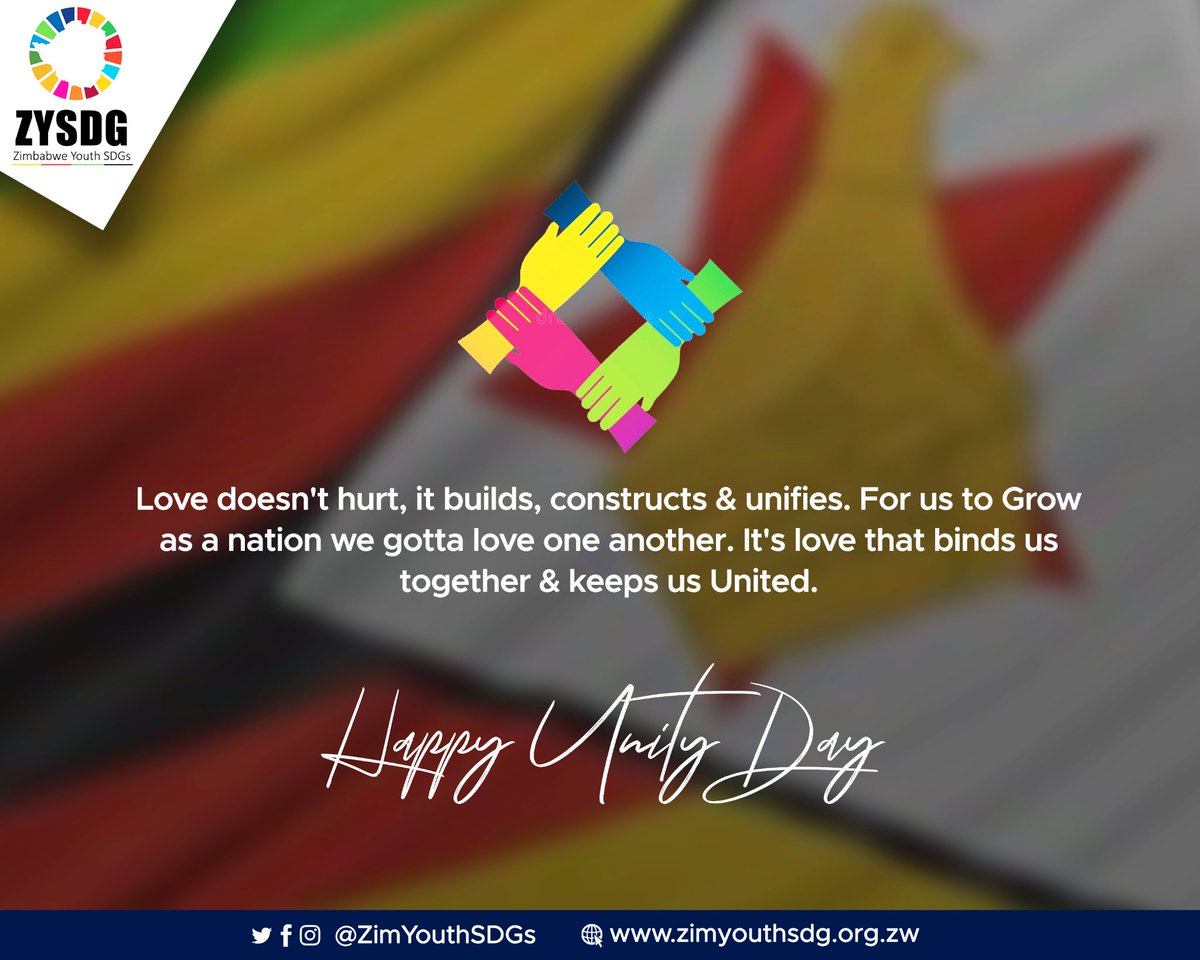 Unity is the Gospel of Peace, Joy &amp; Tranquility. Progress thrives only when people are United. As the norm says United We Stand ✊ But Divided we Fall.
#HappyUnityDay Zimbabwe