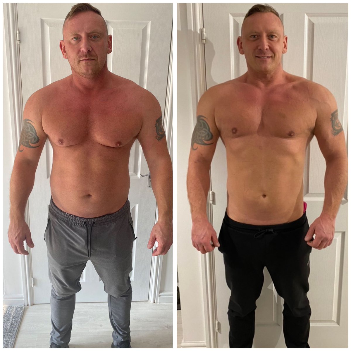 HicksNutrition's tweet photo. A superb transformation by @HicksNutrition client Peter Bermudez. ⁣
⁣
Peter has managed to transform his physique over the last 10 weeks and drop 28lbs of Body-fat for his Christmas holiday to Mexico. ⁣
⁣
#fatloss #transformation #musclegains https://t.co/8QRDEbEG15