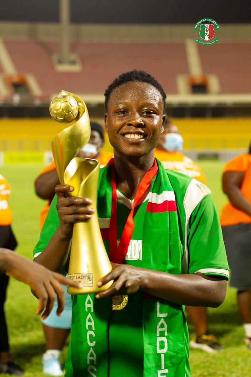 KelOwusu's tweet photo. Hasaacas Ladies striker, @EvelynBadu15 has joined Avaldsnes IL in Norway for 3 years. 

Back in 2017, when she was the best player from @daringteamgh tournament for senior high schools in Kumasi in the ladies match, she never gave up the challenge
Dreams do come true
#3Sports https://t.co/j80gKBVo00
