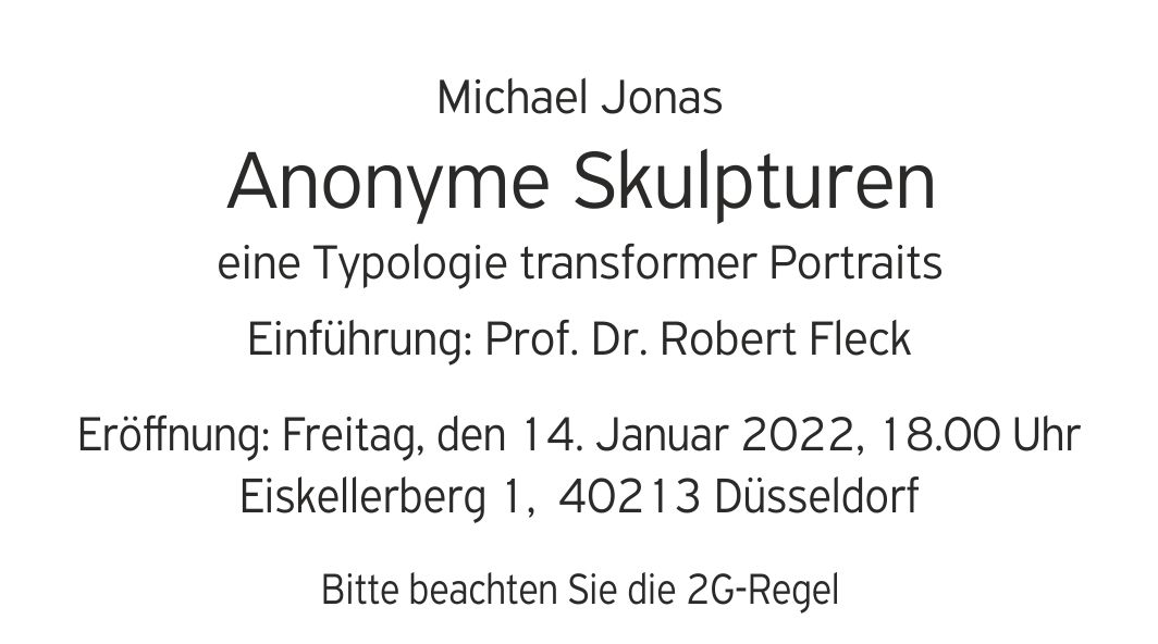 Ausstellung auf dem Eiskellerberg. Michael Jonas zeigt "Anonyme Skulpturen". Einladung zur Eröffnung