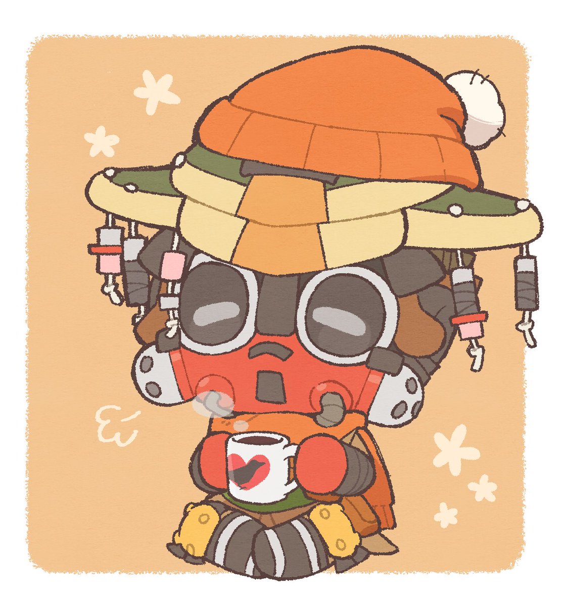 holding mug cup chibi holding cup solo goggles  illustration images