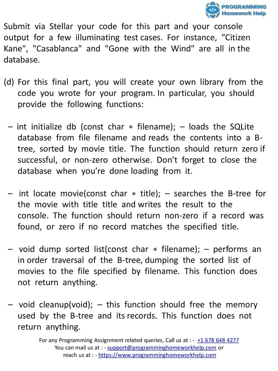 ProgrammingHom1's tweet image. I am Bernard. I am a C Assignment Expert at programminghomeworkhelp.com. I hold a Ph.D. in Programming from, University of Leeds, UK. I solve assignments related to C Programming. To see the full assignment visit flic.kr/s/aHBqjzvXGd
#ProgrammingHomeworkHelp #CHomeworkHelp