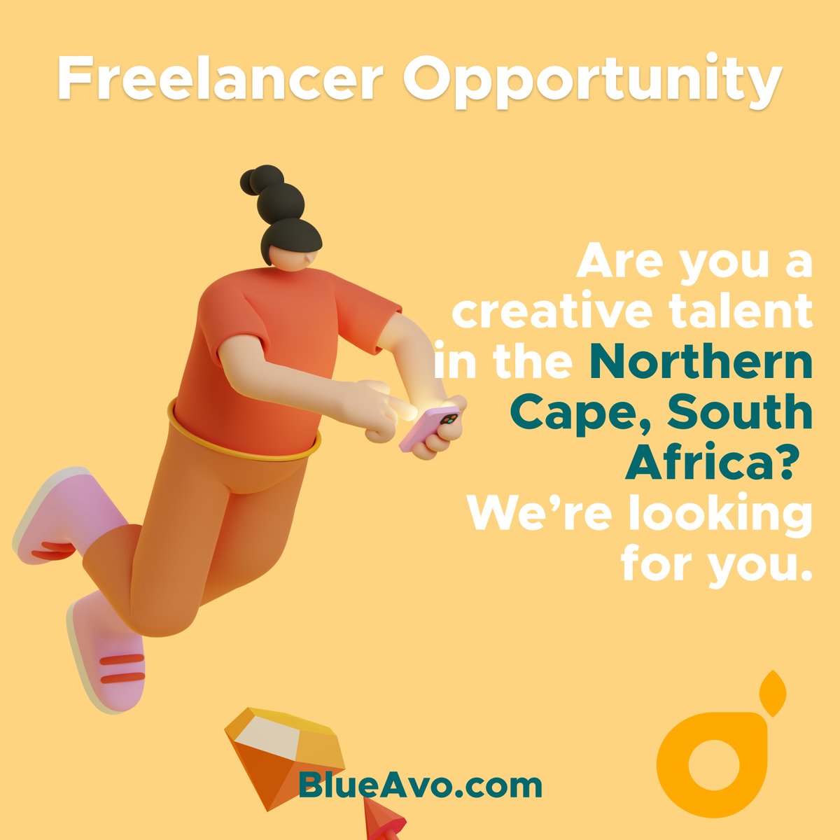 officialBlueAvo's tweet photo. Creatives in the Northern Cape, your time has come. We are looking for you, BRIEFS are OPEN.

Sign up on https://t.co/R1Yui6QLGZ to get access to a host of creative briefs coming your way. https://t.co/j6ePUbwfSh