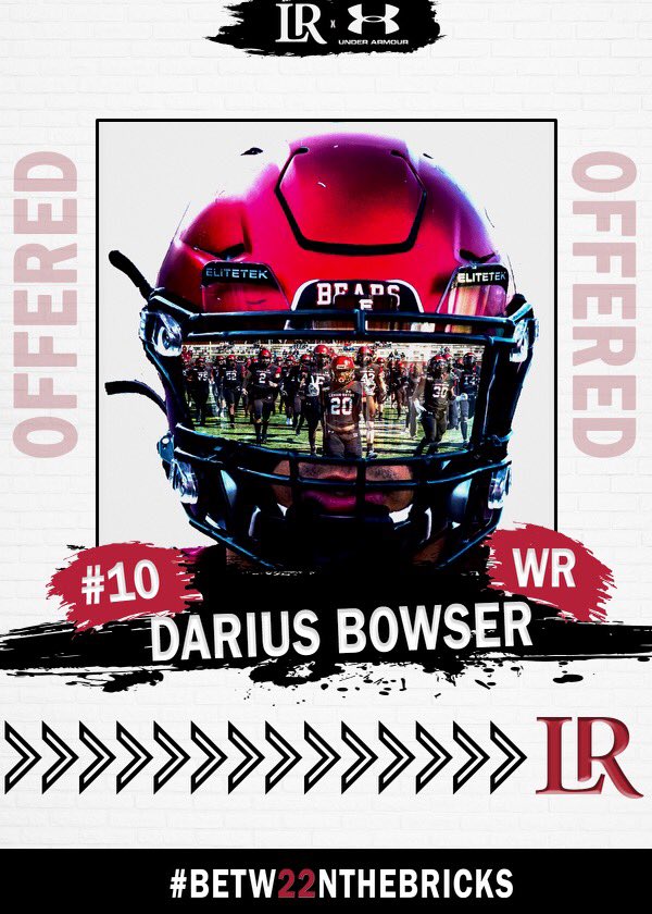 BowserDarius's tweet photo. Greatful to be able to announce my 6th offer from @LRBearsFootball after talking with @AnthonySoto_LR. 

@Clover_Football @Coach_Lane8 @ShaedonMeadors @coach_ashmore https://t.co/yoDLA7z933