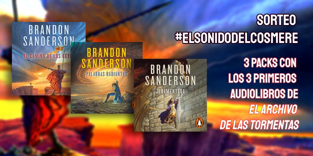 ¿No os ha tocado la lotería? ¡Pues por aquí seguimos con más sorteos de Navidad! 

En juego tres packs con los 3 primeros audiolibros de #ElArchivoDeLasTormentas.

Sigue a <a href="/NovaCiFi/">Nova</a> y <a href="/penguinaudio/">Penguin Audio</a> 
RT y ❤️
Tuitea con #ElSonidoDelCosmere

🔥Sorteo válido para todo el universo🔥