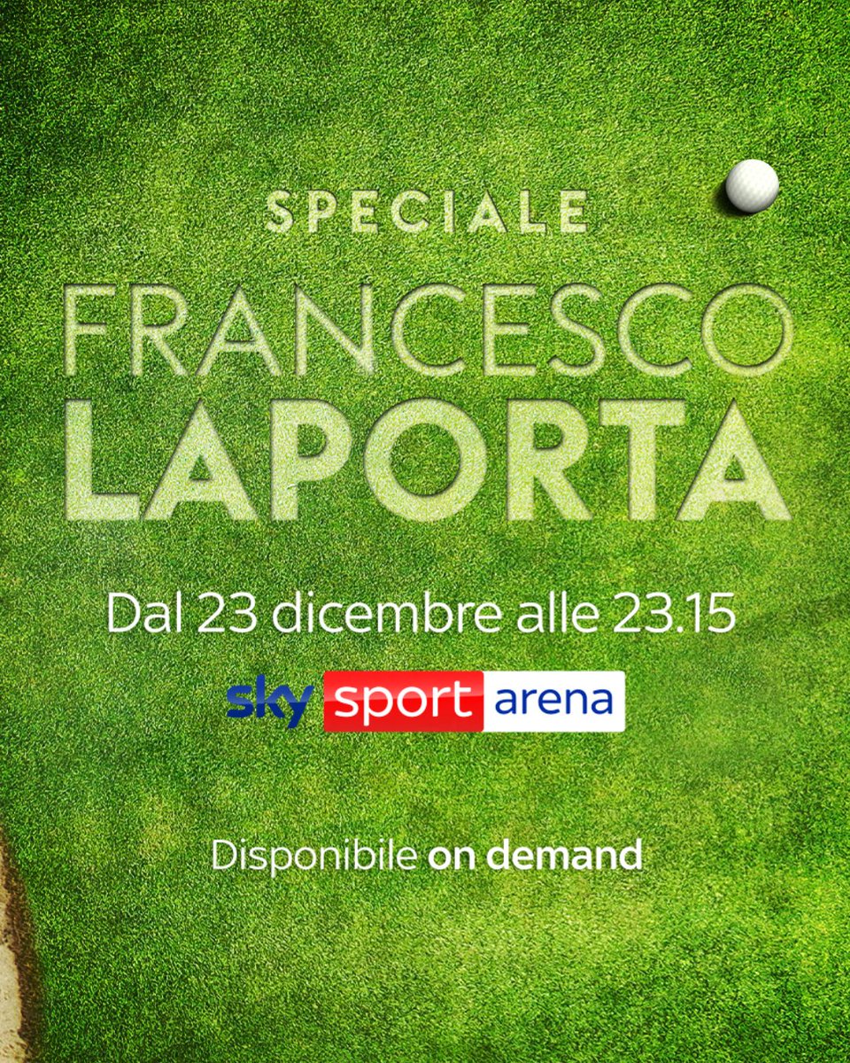 SPECIALE FRANCESCO LAPORTA
Dal 23 dicembre 
Alle 23.15
Su Sky Sport Arena
Disponibile on demand
#SkySport