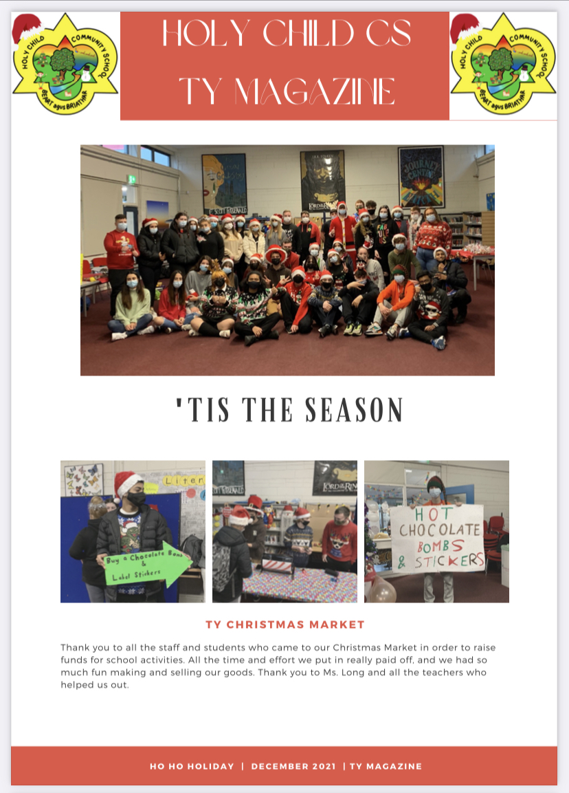 Transition Years have been busy little elves getting their TY Magazine ready for all the good girls and boys! 🎄

Click on the link to take a look! 🔍 
🔴 holychildcs.ie/Content/2021/1…

#TY #TransitionYear #SeniorCycle #KeySkills
@s_hccs @accsirl @lecheiletrust1
