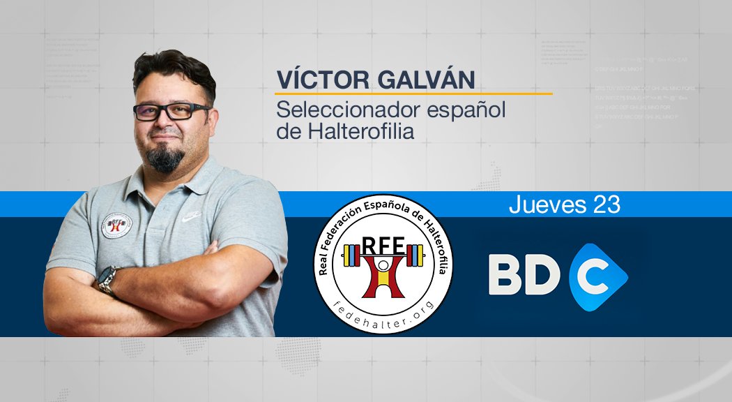 deportetvC's tweet photo. ¡Visita del Seleccionador de Halterofilia🇪🇸! Víctor Galván valora este jueves en @BDCanariasTV el Mundial🏋️‍♀️, la gran importancia canaria🇮🇨 y muchos más detalles👍 Te esperamos sobre las 8⃣:4⃣0⃣ horas📺
📷@isaac_morillas
@RTVCes @fedehalter @CR_HALTEROFILIA @Matandrs @acohdez1 https://t.co/eLuwfEwSwa