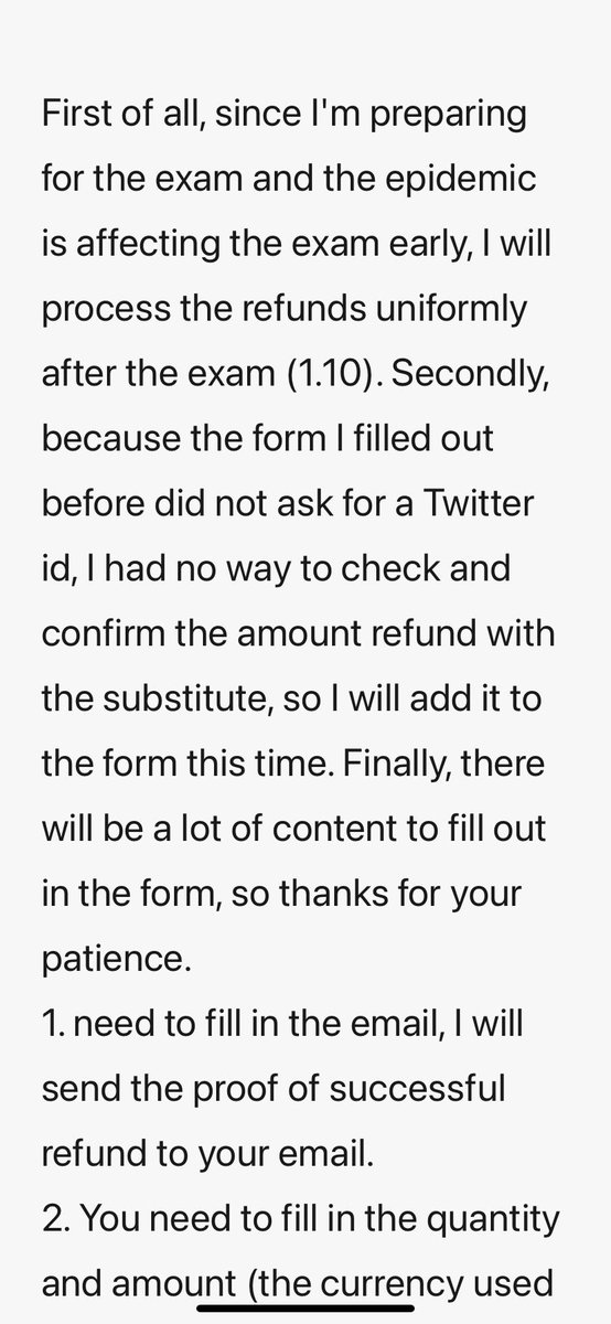 ChipmunkHoshi's tweet photo. https://t.co/aG7HuX3wFY pls fill the form again and will deal with the refund according to the picture https://t.co/dn0JFXWBCl