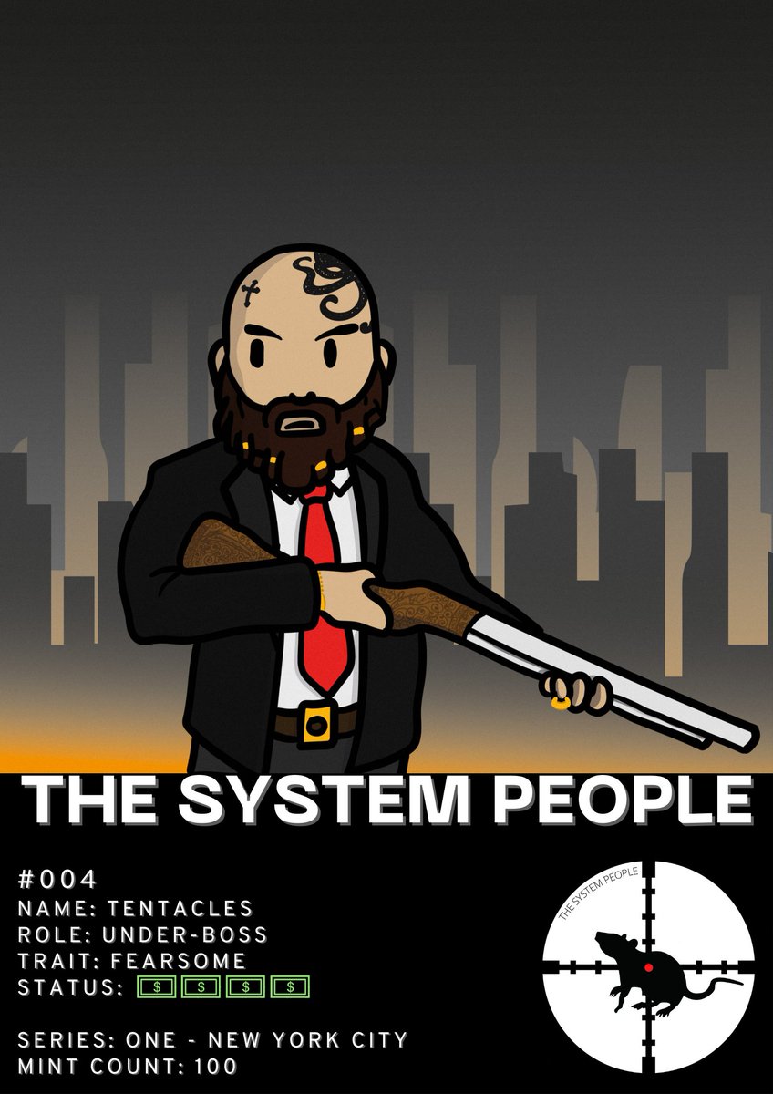 SystemPeople's tweet image. Oh O! Someone is in trouble, stay clear of these two; body count documented and Tentacles here to blow heads off. Before minting, these will be changed to a lower mint out. If you haven't already, join the Discord and get mobilized. discord.gg/aJZF2fmD