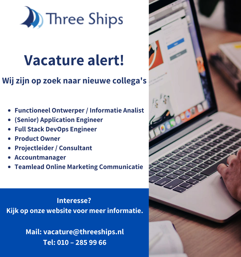 ThreeShipsNL's tweet photo. Word jij onze nieuwe enthousiaste collega? Dan ben jij bij Three Ships op de juiste plek.

Via de onderstaande link vind je meer informatie over onze vacatures.
https://t.co/bjgVCCq6RP

#Threeships #Vacature #Collega #nieuwecollegagezocht #ontwerper #projectleider #teamlead https://t.co/iVafbmgG2i