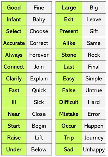 mistake synonyms - English Vocabulary –