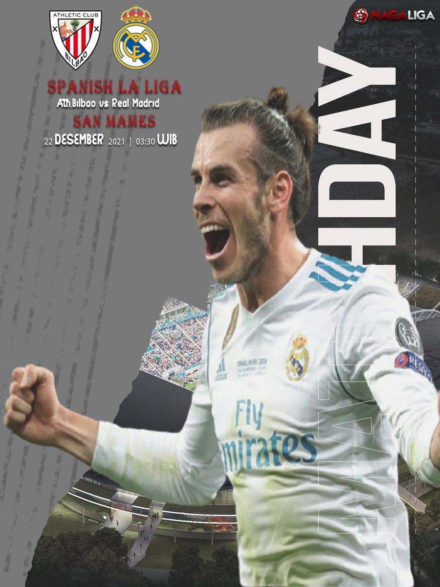 Nagaliga2's tweet photo. Spanish La Liga
👉KAMIS, 23 DESEMBER 2021
⚽Ath.Bilbao vs Real Madrid
⏰Live pukul 03:30 WIB
📍San Mames

#NAGALIGA 
#NAGALIGA168
#AthBilbao
#RealMadrid https://t.co/e5qGUF3lgm