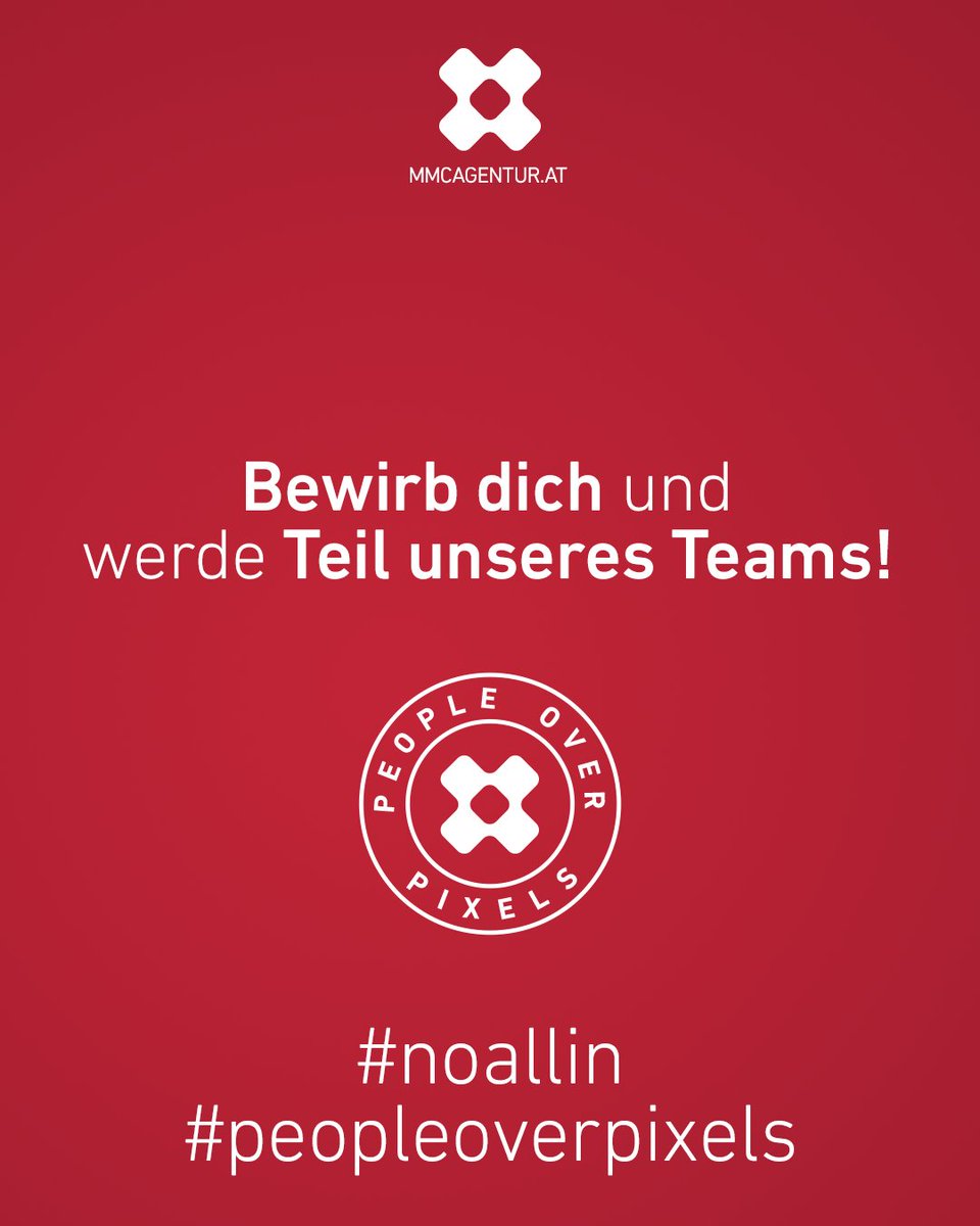 Voll- oder Teilzeit, kein All-in und bis zu 50% Homeoffice!
🅙🅞🅑🅢
♦️ Sr. Project ManagerIn Web
♦️ Account ManagerIn Online-Marketing
♦️ SEA/Performance Specialist
🅙🅞🅑🅢
👉MMCAGENTUR.at/Jobs
#peopleoverpixels