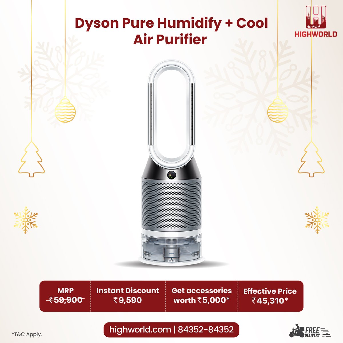 HighWorld_com's tweet photo. The holiday season is upon us but so is polluted air. Don't forget to give your loved ones the gift of clean healthy air this Christmas!
Visit us at https://t.co/EelBWwx1bi
or call us at 84352-84352
#Dyson #Highworld #DysonDemo #DysonAirPurifier #Christmas #XMas2021 https://t.co/LrECNA79SC