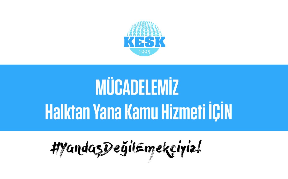 KESK1995's tweet photo. #YandaşDeğilEmekçiyiz!
Mücadelemiz İnsanca yaşamaya ücret için,
İşsizliğe mahkum edilen milyonlar için, temel gelir güvencesi için,
Halktan yana kamu hizmeti için!

Sendikal ayrımcılığa son verilmelidir! https://t.co/9vWoZ43APq