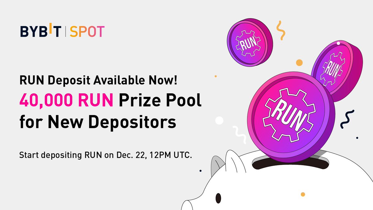 Bybit_Official's tweet photo. 🔥 @RunNode is available for depositing now! 

💰 Claim from the total prize pool of 40,000 $RUN by simply depositing $RUN! First-time depositors will also receive 4% bonus!

👉 Join now: https://t.co/kSVPkrwtQx https://t.co/Qf8liejLht