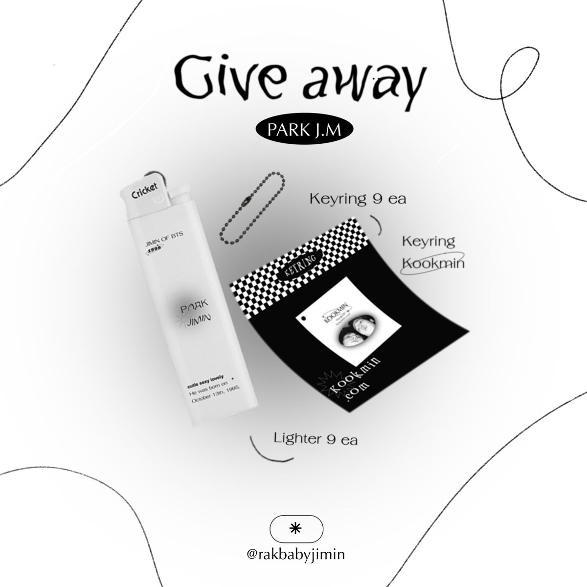 pls rt യ
สุ่มเเจกฟรี 1 set จากรีทวิตนี้

give away j.m 
01/01 ( 🕗 ) — 20:00 
shipping 55 ‘ only 9 set 

ใครสนใจรีหรือเฟบกันหน่อยน้า เผื่อเปิดพรีคับ  #ตลาดนัดบังทัน #HappyJiminDay #kookmin