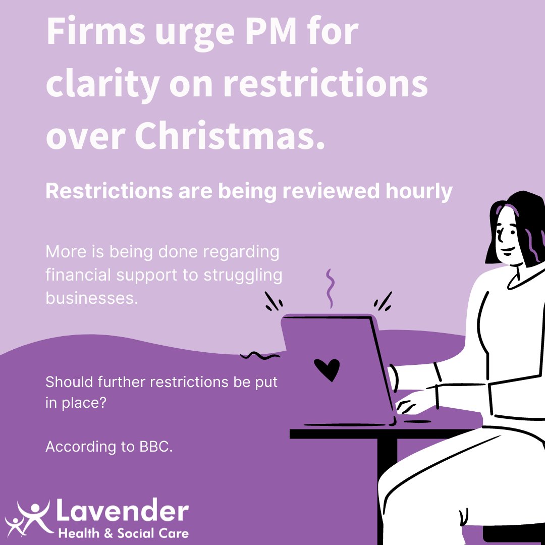 lavenderhsc's tweet photo. Restrictions over Christmas are yet to be announced? 

Should the Prime Minister be clearer about plans for restrictions? 

#covid19 #lockdown #nhs https://t.co/YRQSWPs8Wh