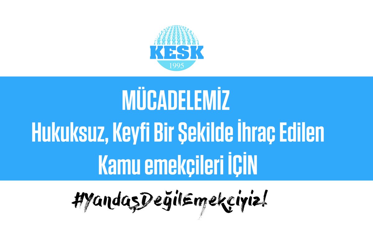 KESK1995's tweet photo. Gerçek bir toplu pazarlık,
demokratik, adil bir çalışma yaşamı,
eşit, özgür adil bir gelecek için mücadele ediyoruz!

Satış sözleşmelerine imza atanları kamu emekçileri unutmadı! #YandaşDeğilEmekçiyiz! https://t.co/Y0X2PgenGC