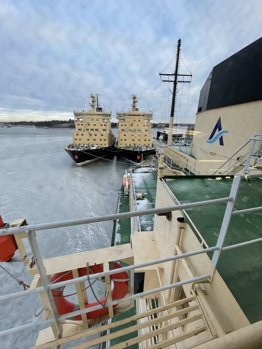 #Icebreaker Voima is departing today from #Helsinki and will be breaking ice in the Eastern Gulf of Finland serving mostly the ports of #Loviisa, #Kotka and #Hamina. May the Voima be with you! #Arctia #Winternavigation